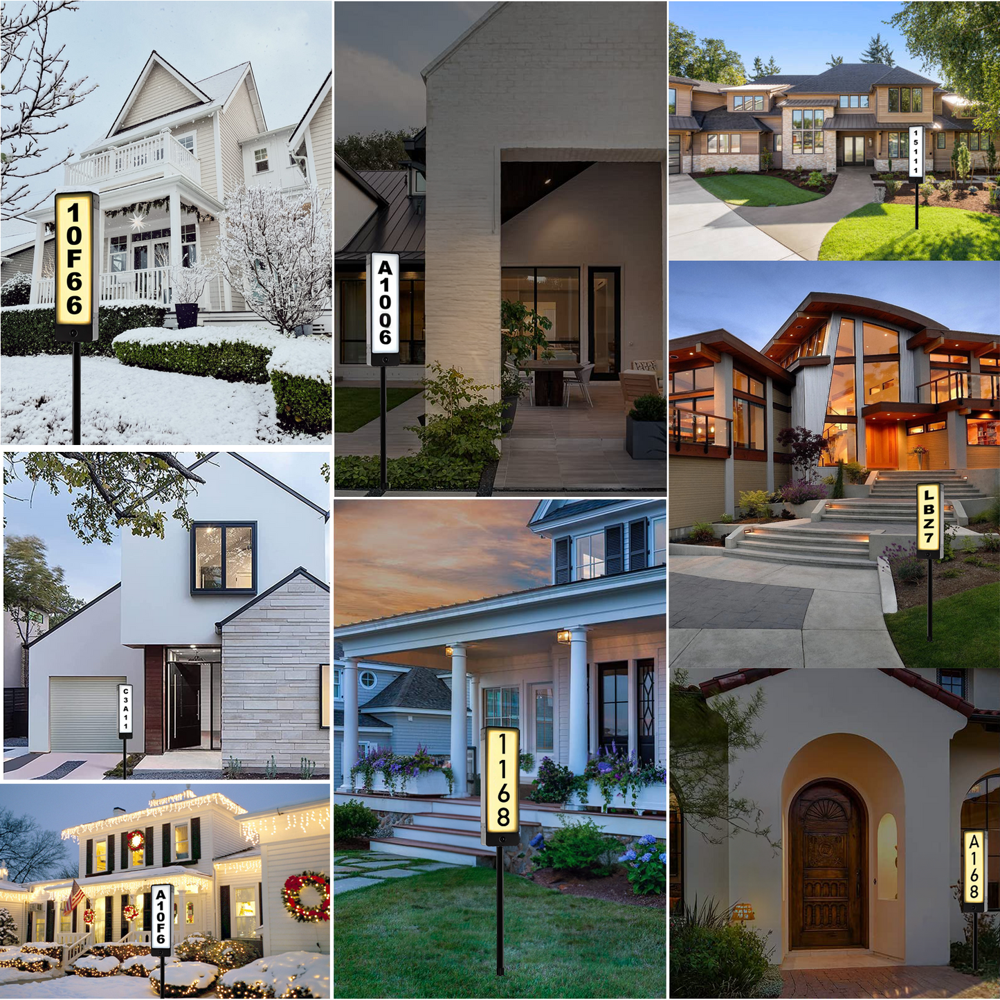 LYTARA Solar House Numbers (vertical)- High Quality, Easy Install, Efficient Lighting