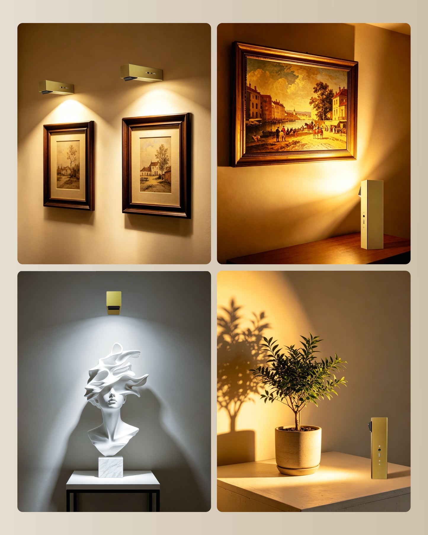 LYTARA Picture Lights for Wall, Metal Rechargeable 5000mAh Battery Lights with 60° Pivoting Head, Remote, Timer, 3 CCTs & Dimmable Magnetic LED Art Display Lights for Painting