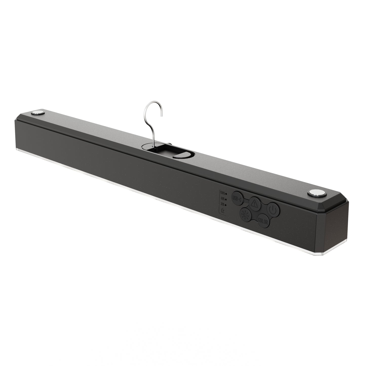 Rechargeable Magnetic Light Bar, 15.8 inch, 1500LM Portable LED Light with 10000mAh Battery, USB-C Charging, Remote Control & Timer, Dimmable & 3 Color Temps, Magnetic Mount, Hook & Battery Display